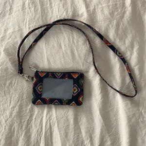 Vera Bradley lanyard ID holder / wallet